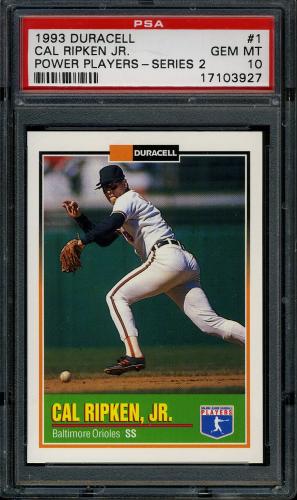 1993 Duracell Power Players II #1 Cal Ripken PSA 10 #17103927