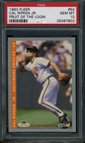 1993 Fleer Fruit of the Loom #54 Cal Ripken PSA 10 #25067802