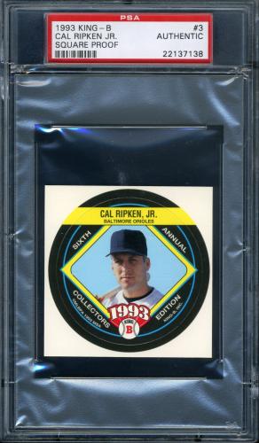 1993 King-B Discs - Square Proof (Perforated) #3 Cal Ripken PSA Authentic #17374822