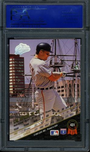 1993 Leaf #431 Cal Ripken PSA 10 #11788924 - Back