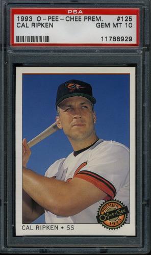 1993 O-Pee-Chee Premier #125 Cal Ripken PSA 10 #11788929