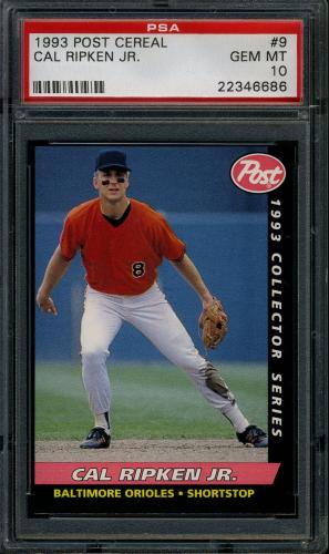 1993 Post #9 Cal Ripken PSA 10 #22346686