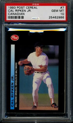1993 Post Canadian #7 Cal Ripken PSA 10 #25462986