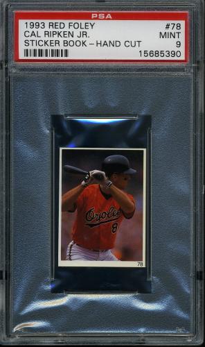 1993 Red Foley Stickers #078 Cal Ripken Jr. PSA 9 #15685390
