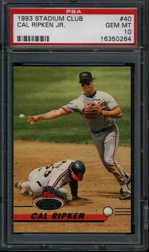 1993 Stadium Club #40 Cal Ripken PSA 10 #16350264