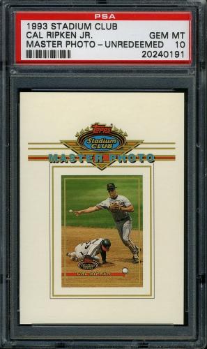 1993 Stadium Club Master Photos Unredeemed Cal Ripken PSA 10 #20240191