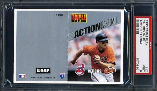 1993 Triple Play Action #17 Cal Ripken PSA 9 #20708301