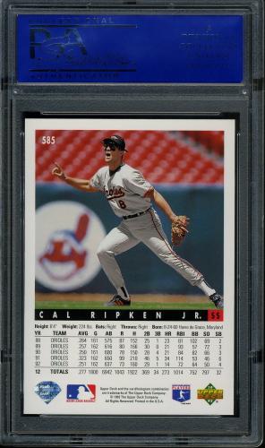 1993 Upper Deck #585 Cal Ripken PSA 10 #11788946 - Back