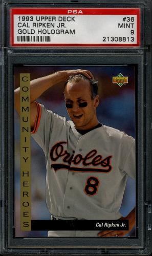 1993 Upper Deck Gold Hologram #036 Cal Ripken CH PSA 9 #21308813