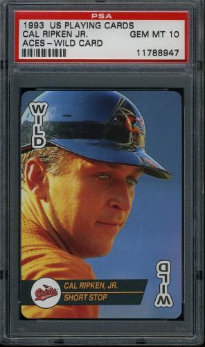 1993 U.S. Playing Card Aces #WCO Wild Card-Cal Ripken PSA 10 #11788947