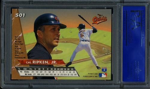 1993 Ultra #501 Cal Ripken PSA 10 #11788945 - Back