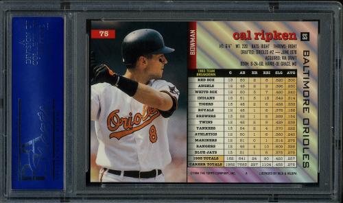 1994 Bowman #75 Cal Ripken PSA 10 #31677664 - Back