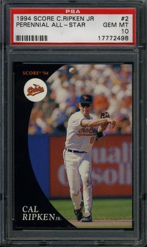 1994 Burger King Ripken #2 Cal Ripken-Perennial All-Star PSA 10 #17772498