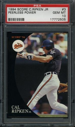 1994 Burger King Ripken #3 Cal Ripken-Peerless Power PSA 10 #17772505