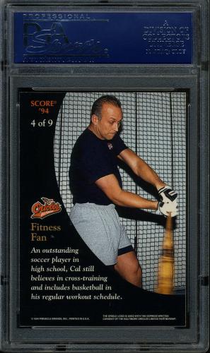 1994 Burger King Ripken #4 Cal Ripken-Fitness Fan PSA 10 #17772502 - Back