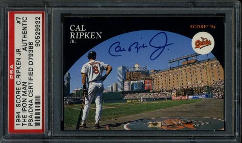 1994 Burger King Ripken #7 Cal Ripken-The Ironman Autograph PSA Authentic #90529932