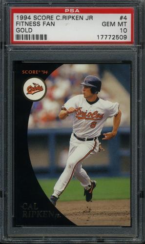 1994 Burger King Ripken Gold #4 Cal Ripken-Fitness Fan PSA 10 #17772509