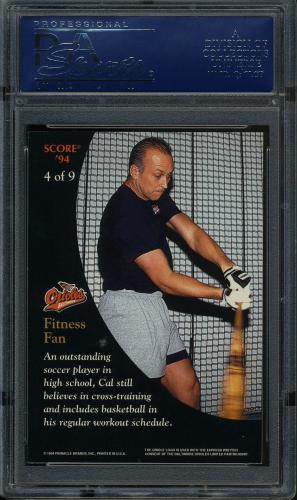 1994 Burger King Ripken Gold #4 Cal Ripken-Fitness Fan PSA 10 #17772509 - Back