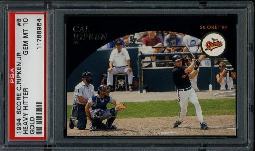 1994 Burger King Ripken Gold #8 Cal Ripken-Heavy Hitter PSA 10 #11788954