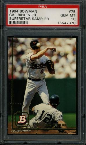 1994 Bowman Superstar Sampler #75 Cal Ripken Jr. PSA 10 #15547370