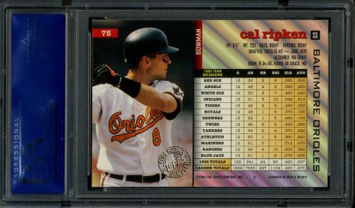 1994 Bowman Superstar Sampler #75 Cal Ripken Jr. PSA 10 #15547370 - Back