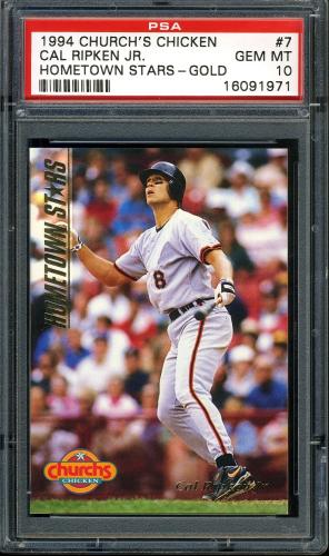 1994 Church's Hometown Stars Gold #7 Cal Ripken PSA 10 #16091971
