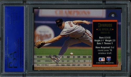 1994 Donruss #040 Cal Ripken PSA 10 #11788962 - Back