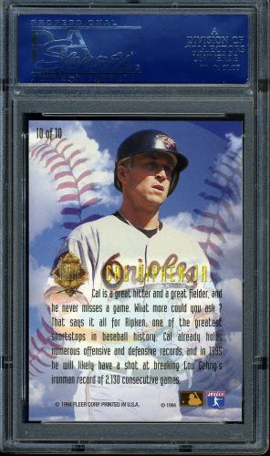 1994 Fleer Update Diamond Tribute #10 Cal Ripken PSA 10 #16225771 - Back