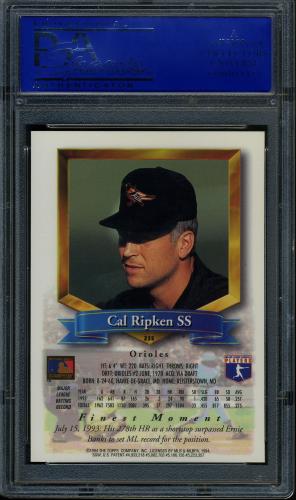 1994 Finest #235 Cal Ripken FIN PSA 10 #81275390 - Back