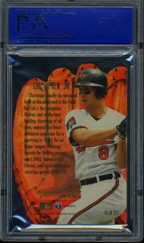 1994 Flair Hot Gloves #8 Cal Ripken PSA 10 #11788965 - Back
