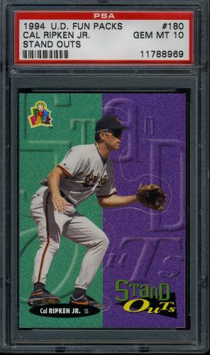 1994 Fun Pack #180 Cal Ripken STA PSA 10 #11788969
