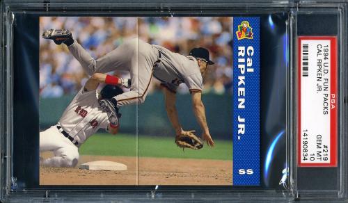 1994 Fun Pack #219 Cal Ripken FOLD PSA 10 #14190834
