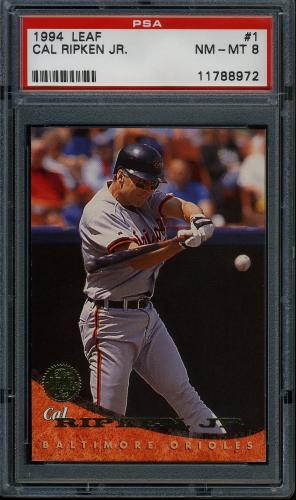 1994 Leaf #1 Cal Ripken PSA 8 #11788972