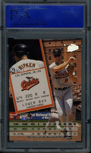 1994 Leaf #1 Cal Ripken PSA 8 #11788972 - Back