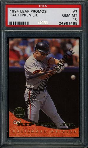 1994 Leaf Promos #7 Cal Ripken PSA 10 #24961488