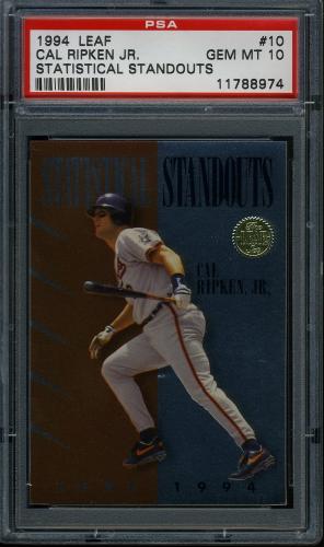 1994 Leaf Statistical Standouts #10 Cal Ripken PSA 10 #11788974