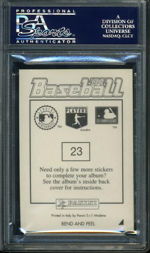 1994 Panini Stickers #23 Cal Ripken Jr. PSA 10 #24874039 - Back