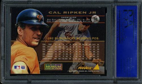 1994 Pinnacle Museum Collection #50 Cal Ripken PSA 10 #11788981 - Back