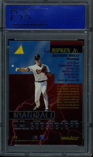 1994 Pinnacle The Naturals #23 Cal Ripken PSA 10 #11788982 - Back