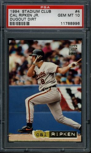 1994 Stadium Club Dugout Dirt #DD4 Cal Ripken PSA 10 #11788996