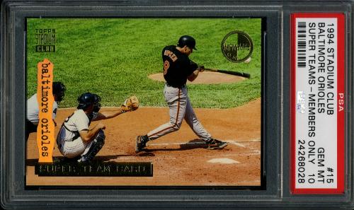 1994 Stadium Club Members Only Parallel #ST15 Baltimore Orioles/Ripken PSA 10 #24268028
