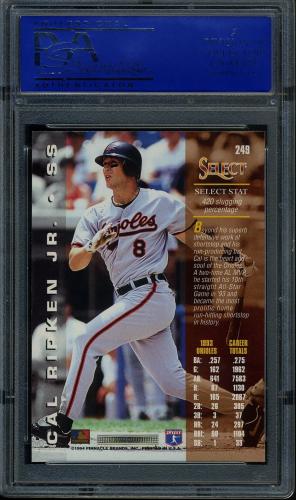 1994 Select #249 Cal Ripken PSA 10 #11788988 - Back