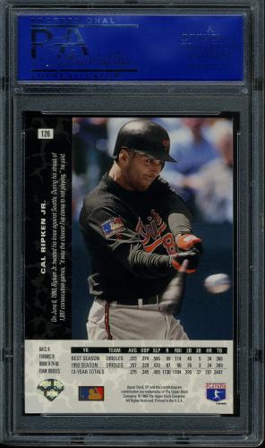 1994 SP #126 Cal Ripken PSA 10 #11788989 - Back