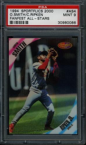 1994 Sportflics FanFest All-Stars #AS4 Ozzie Smith-Cal Ripken Jr. PSA 9 #30980086