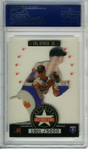 1994 Studio Series Stars Gold #7 Cal Ripken PSA 9 #17926392 - Back