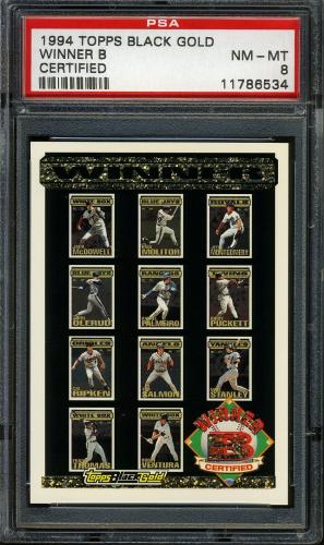 1994 Topps Black Gold #B Winner B Certified PSA 8 #11786534