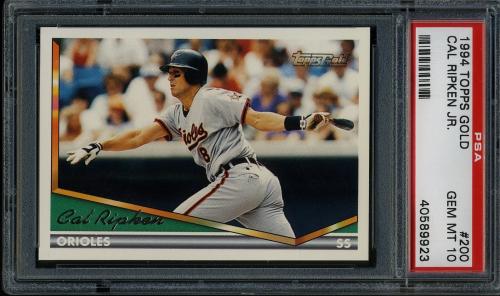 1994 Topps Gold #200 Cal Ripken PSA 10 #40589923