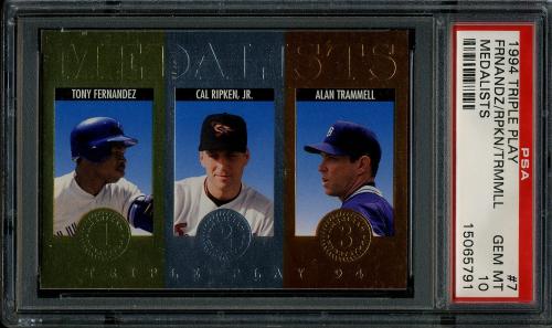 1994 Triple Play Medalists #7 Ripken/Trammell/Fern PSA 10 #15065791