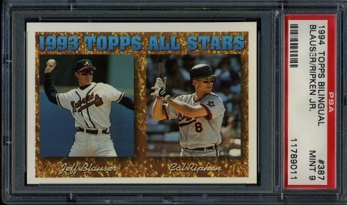 1994 Topps Spanish #387 C.Ripken/J.Blauser AS PSA 9 #11789011