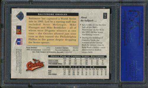 1994 Upper Deck Electric Diamond #281 Cal Ripken HFA PSA 10 #31594483 - Back